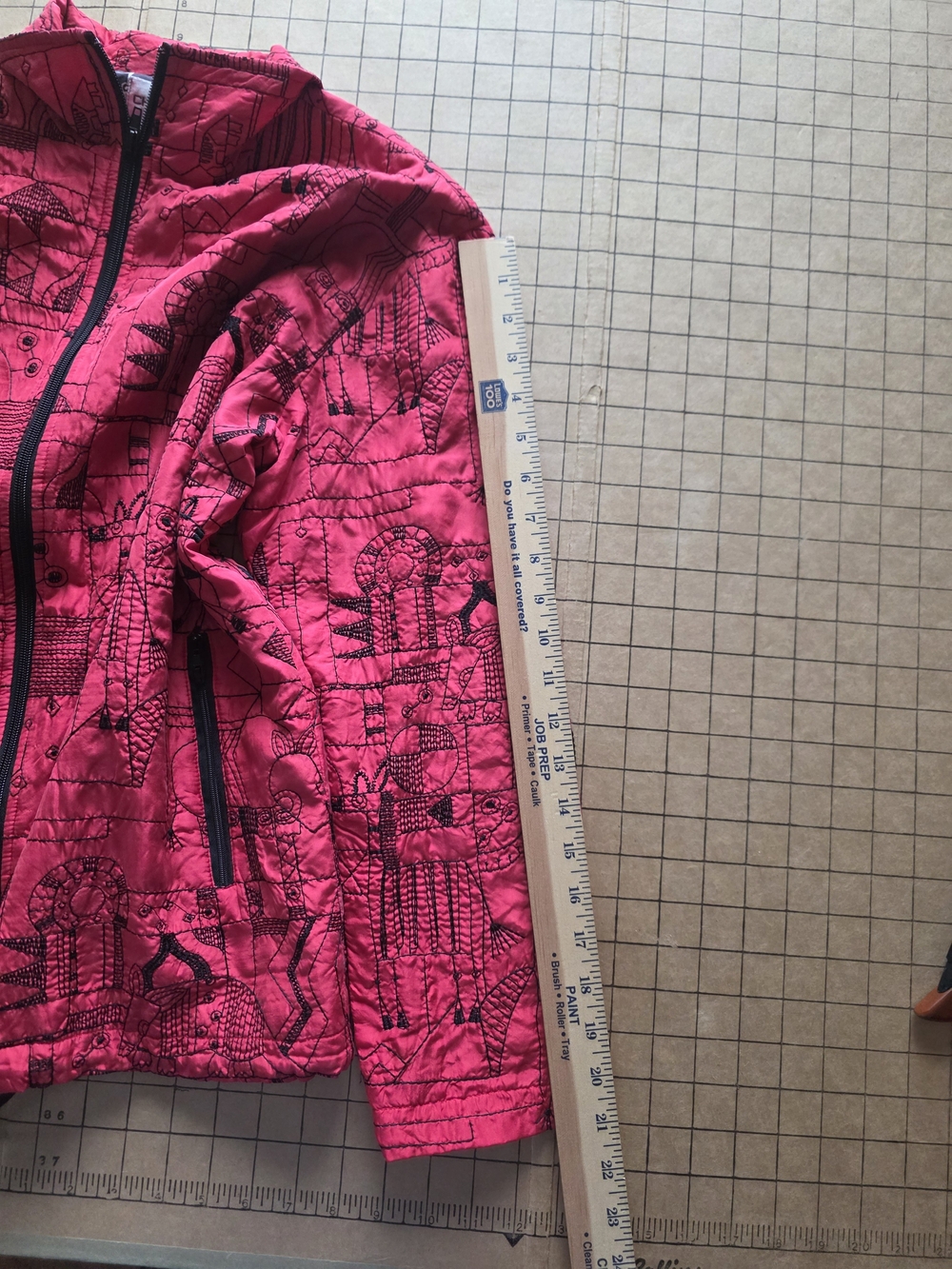 Chico’s 100% Silk Embroidered Abstract Jacket L Gallery Piece, Lightweight - Picture 9 of 12